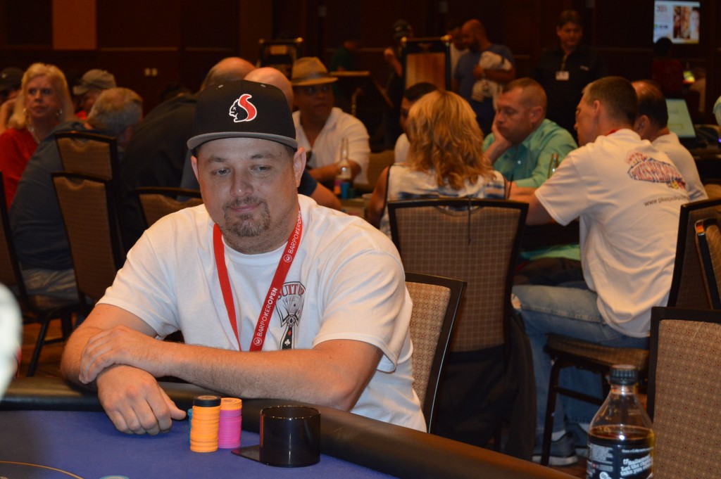 Another player who is amassing chips in the early stages of the day is Bradley Steullar. He has chipped up to about 50,000 and is off to a great start. Representing suit up poker league he hopes he looks to continue his upward trend as the tournament progresses.