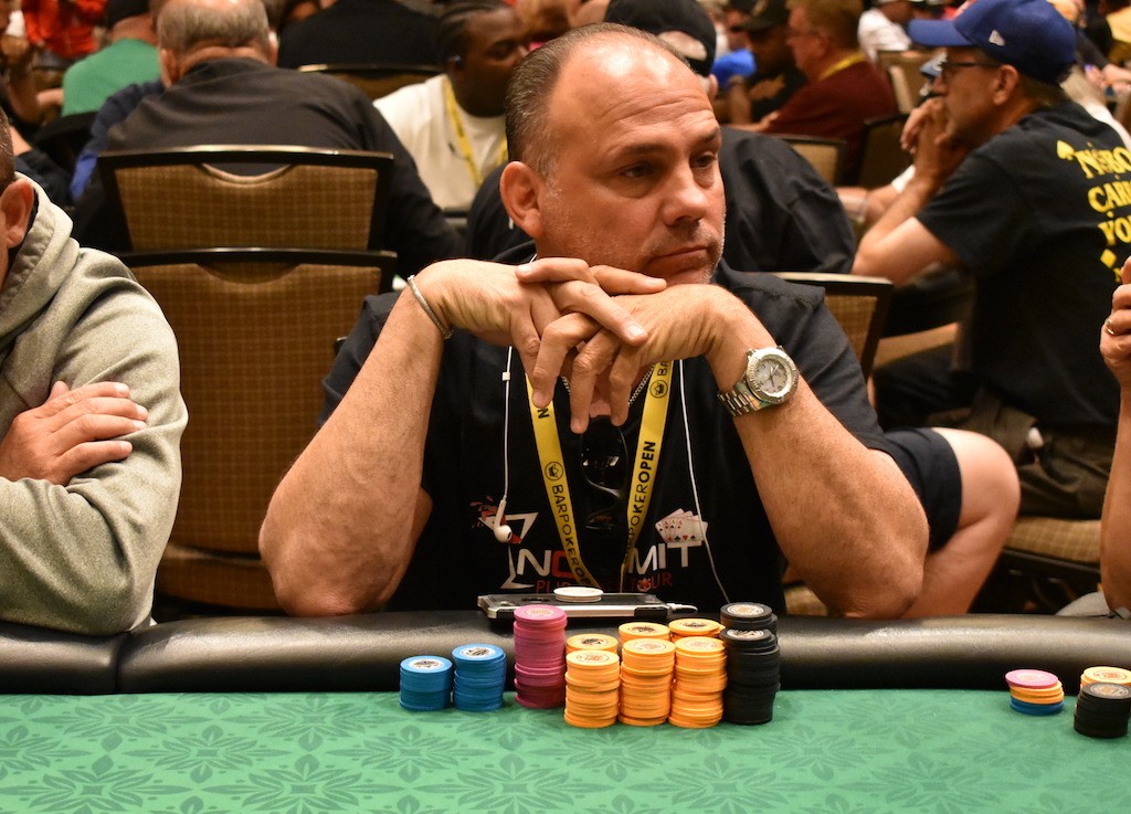 Rob Anchelowitz, of No Limit Pub Poker, is among the chip leaders with 310,000