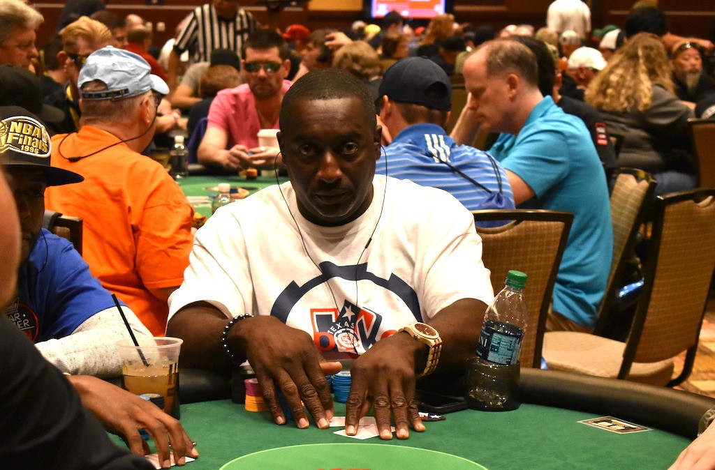 Dedrick Mason, of Texas Poker Tour, is among the chip leaders